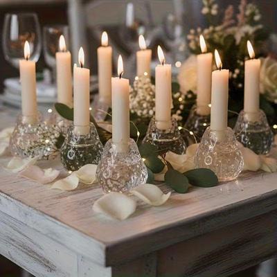 Nordic Minimalist Strawberry Glass Candlestick: Romantic Candle Holder for Dining, Aromatherapy, Wedding Photography Props.