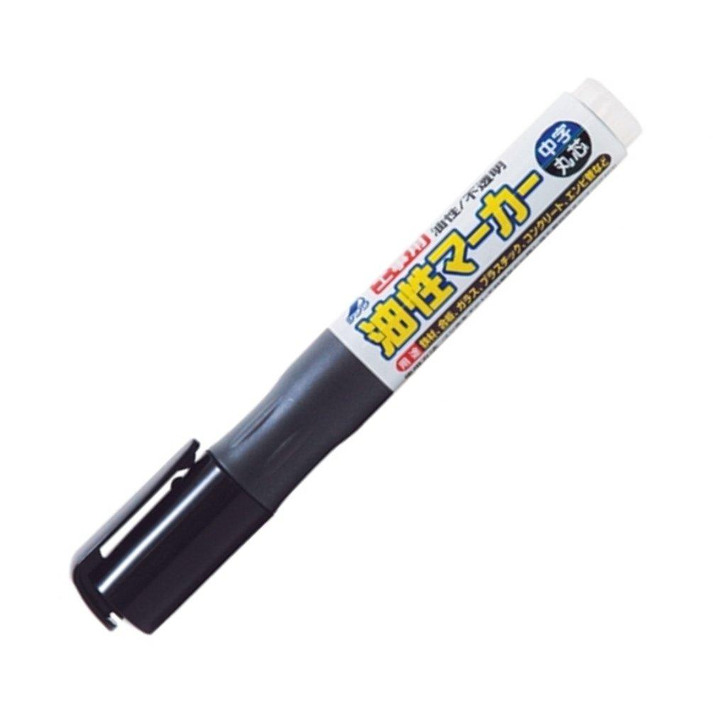 Shinwa Sokutei Construction Medium Round 78424 Oil-Based Marker, Point, Tip, Black,