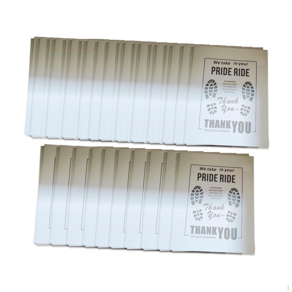 50x Car Paper Floor Mat Vehicle Carpet Protector for SUVs, Trucks, Taxis