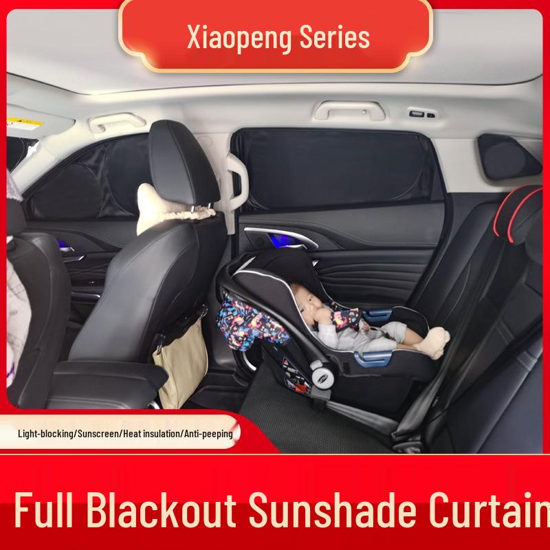 Xpeng P5/P7 Opaque Sunshade: Car Window Heat Insulation & Privacy Curtains for Camping