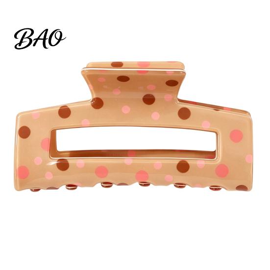 Versatile Hair Claw for Ponytail Colorful Polka Dot Clip Women, Sweet Macaron Style Non-slip Shark Half Up Bun Clips Gripper Thick Hair, Lightweight