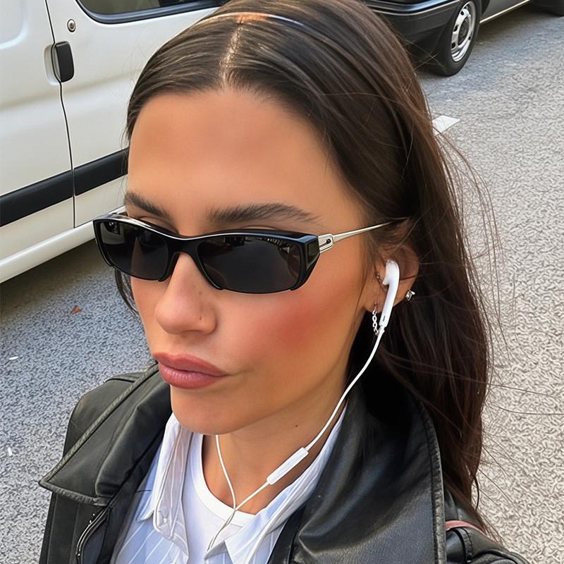Millennium Trendy Half Frame Sunglasses With Uv400 Protection For Street Style And Outdoor Activities