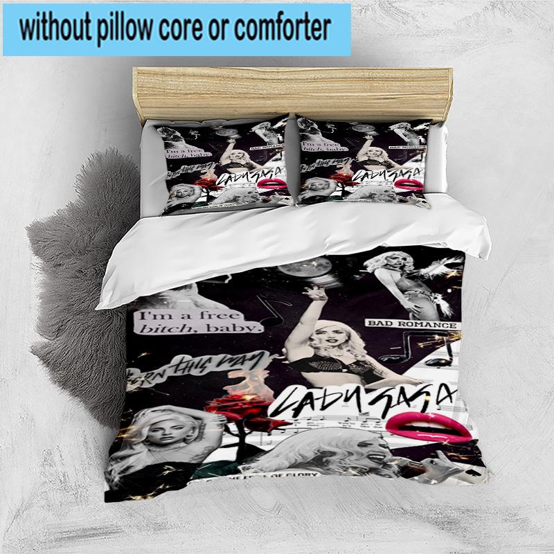 3PCS pop Lady music 3pcs Bedding,Including 3PCS Duvet Cover And 2pcs Pillowcases Perfect for Christmas,Ideal for Bedroom, Dormitory