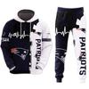 NFL Football Tracksuit Set 3D Print Hoodie Loose Pants Mens Sportswear