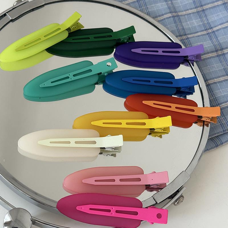 Seamless Barrettes Women's Jelly Small Shovel Frosted Duckbill Clip Forehead Side Clip Bang Clip