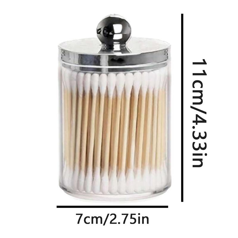 Mini Portable Qtip Holder Leakproof Cotton Swab Ball Storage Box Lightweight Organizer for Travel Camping Bathroom