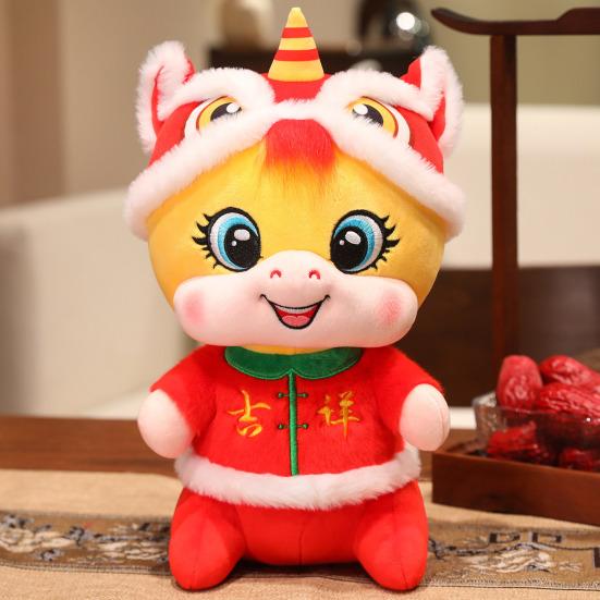 Year of The Horse Plush Toy Lion Dance Mascot for 2026 Chinese New Year Gift Soft Stuffed Animal for Celebration And Decoration