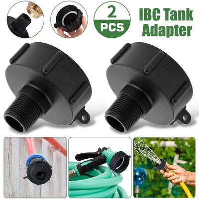 IBC Tank Wasseradapter Feingewinde 2" Ablassstopfen Anschlussstück für Gartenschlauch