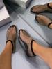 Spring new round head sandals with diamonds short boots summer sexy large size flat bottom hollow sandals women