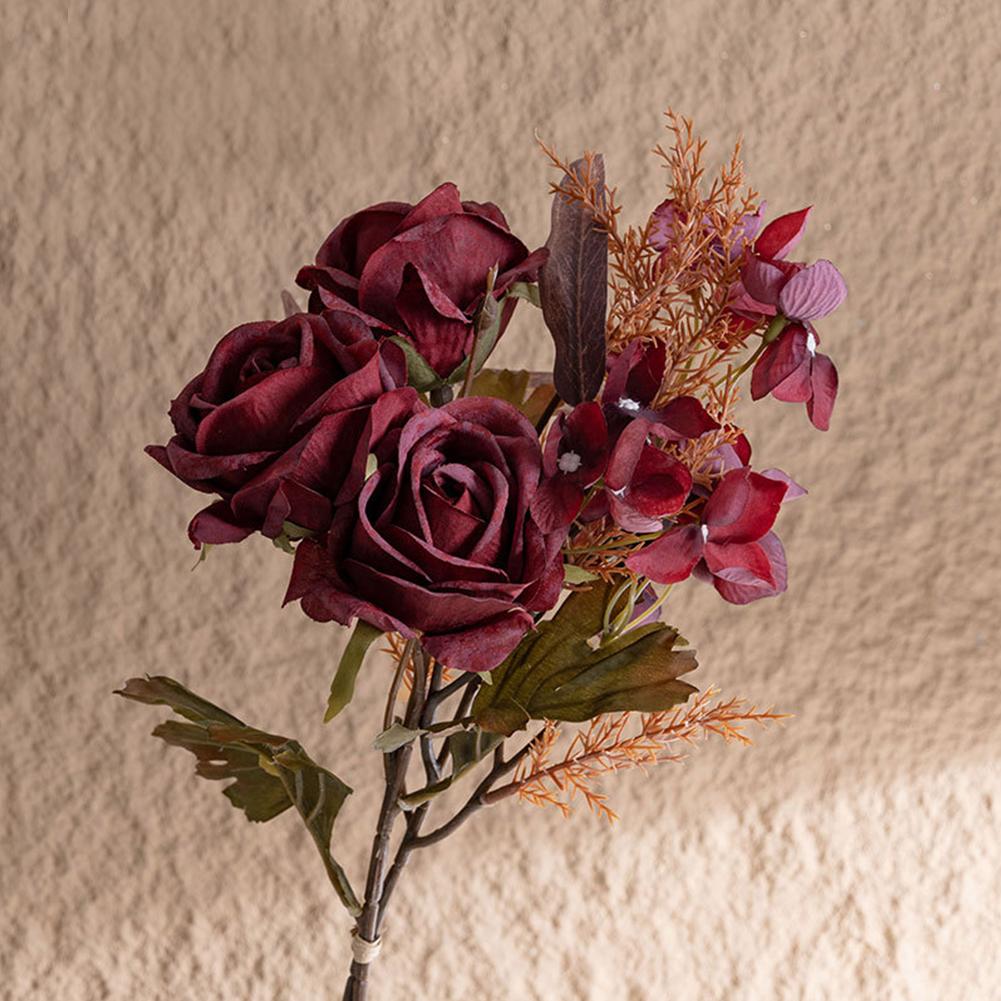 Artificial Rose Bouquets Artificial Flowers Rose Flower Branch Realistic Fake Rose For Wedding Home Decor