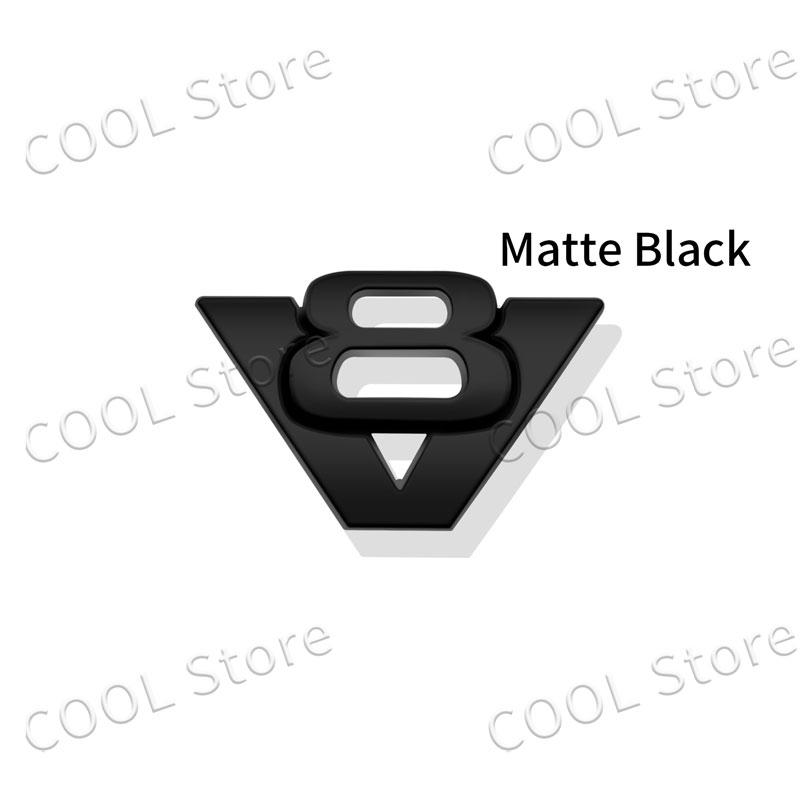Kreativní 3D kovová chromová nálepka emblém V6 V8 logo odznak Dekorace zadního kufru boční karoserie Univerzální autodoplňky