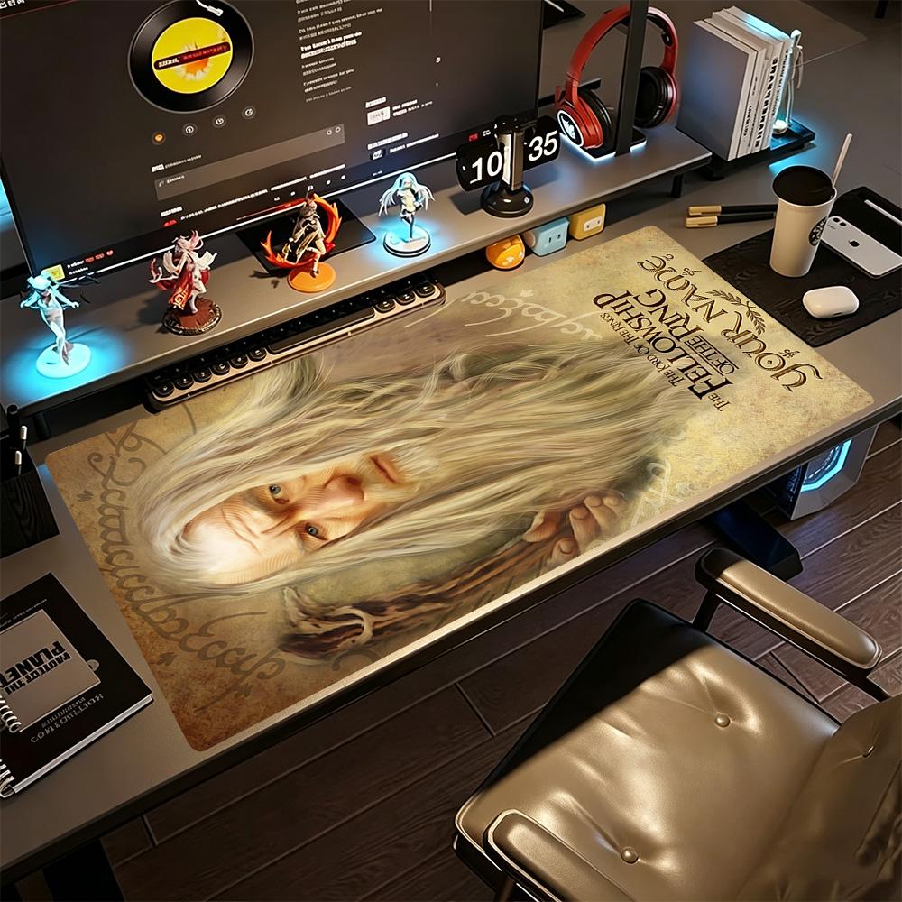 Lord Rings Customizable Name Mouse Pad Desk Mat Ultra-Long Desk Mat Non-Slip Rubber Bottom Office Desk Accessory