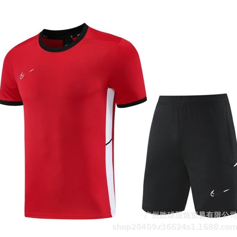 Nk Tuta da Allenamento Pantaloncini a Maniche Corte Casual, Maglia da Calcio, Maglia di Classe, Maglia Sportiva Fitness da Corsa per il Commercio Estero