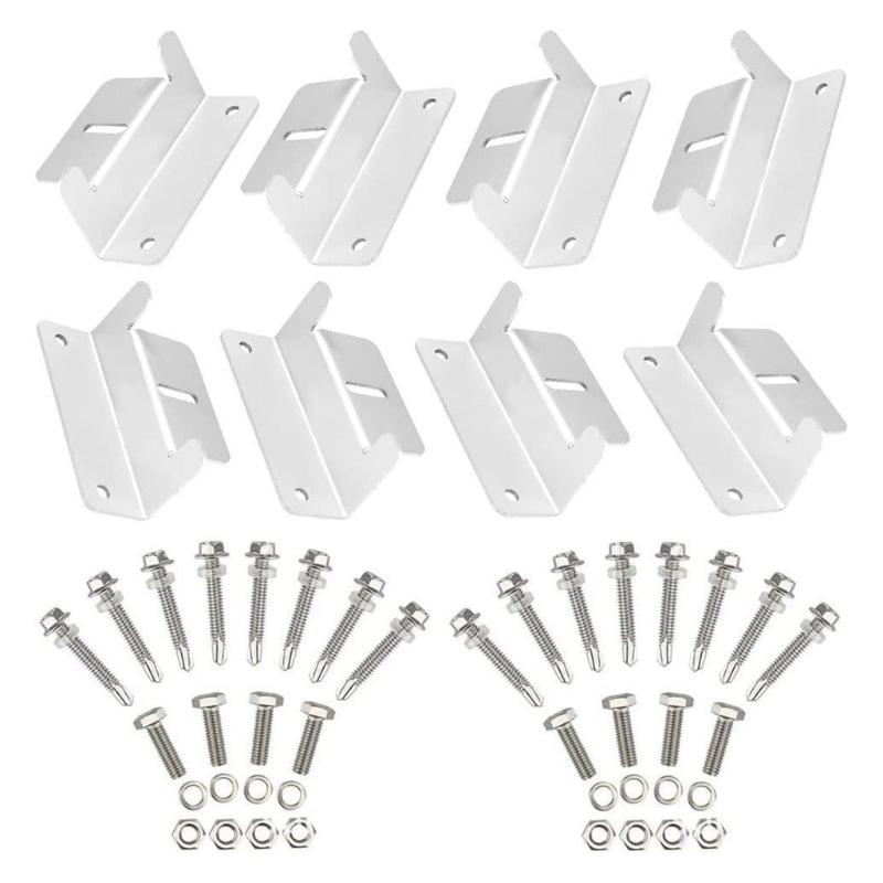 Multipurpose Sturdy Aluminum Alloy Solars Panel Brackets for Easy Installation on Campers Roofs and Boats Decks