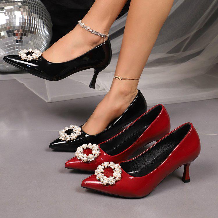 Plus Size 2026 Pearl Mary Jane Heels – Trendy & Elegant