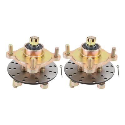 1 Pair Steering Strut Knuckle Spindles with Wheel Hubs Brake Disc for Golf Cart Go Kart Quad Bike ATV UTV