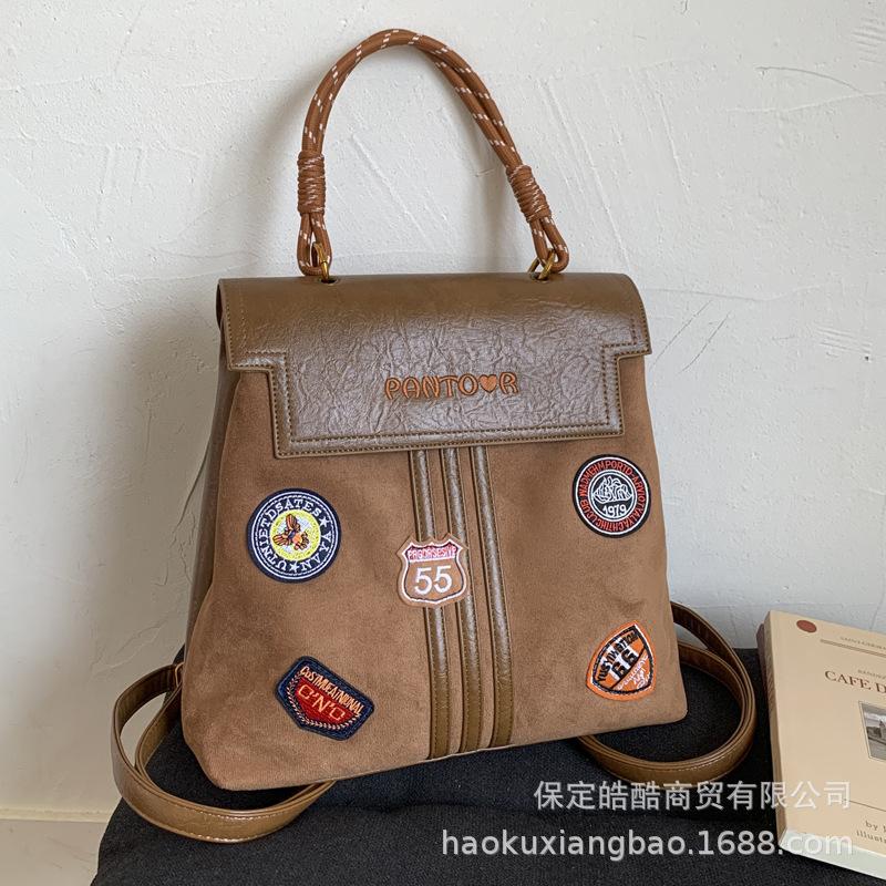 Tote bag women's 2025 new large-capacity commuter backpack Korean version school bag casual trend lightweight travel backpack