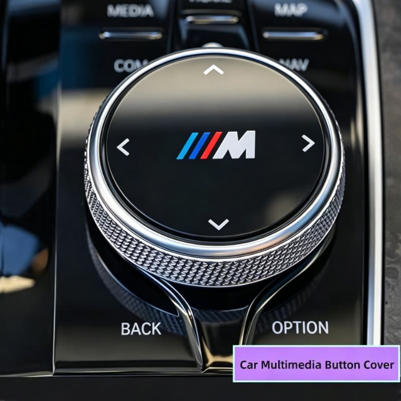 Car Multimedia Knob Button Cover Sticker For BMW MINI 5 Series G30 G32 6GT G20 F10 F30 G01 G02 G05 G06 G07 G11 F15 3GT X3 X4 X5 cysh69