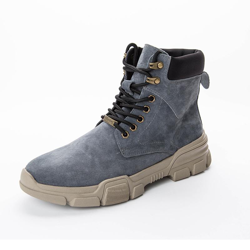 Men's High-top Velvet Spring, Summer and Winter Korean Version Versatile Men's Boots Warm Trend Boots