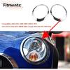 RLB-HILON Headlight Trim Ring Compatible With MINI Cooper R55 R56 R57 R58 R59 2007 2008 2009 2010 2011 2012 2013 2014 2015 Year, 1Pair Chrome