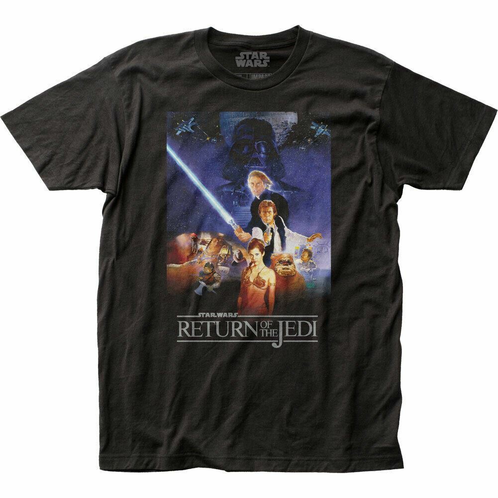 

Star Wars ROTJ Poster T Shirt Mens Licensed Movie Retro Classic Tee New Black S