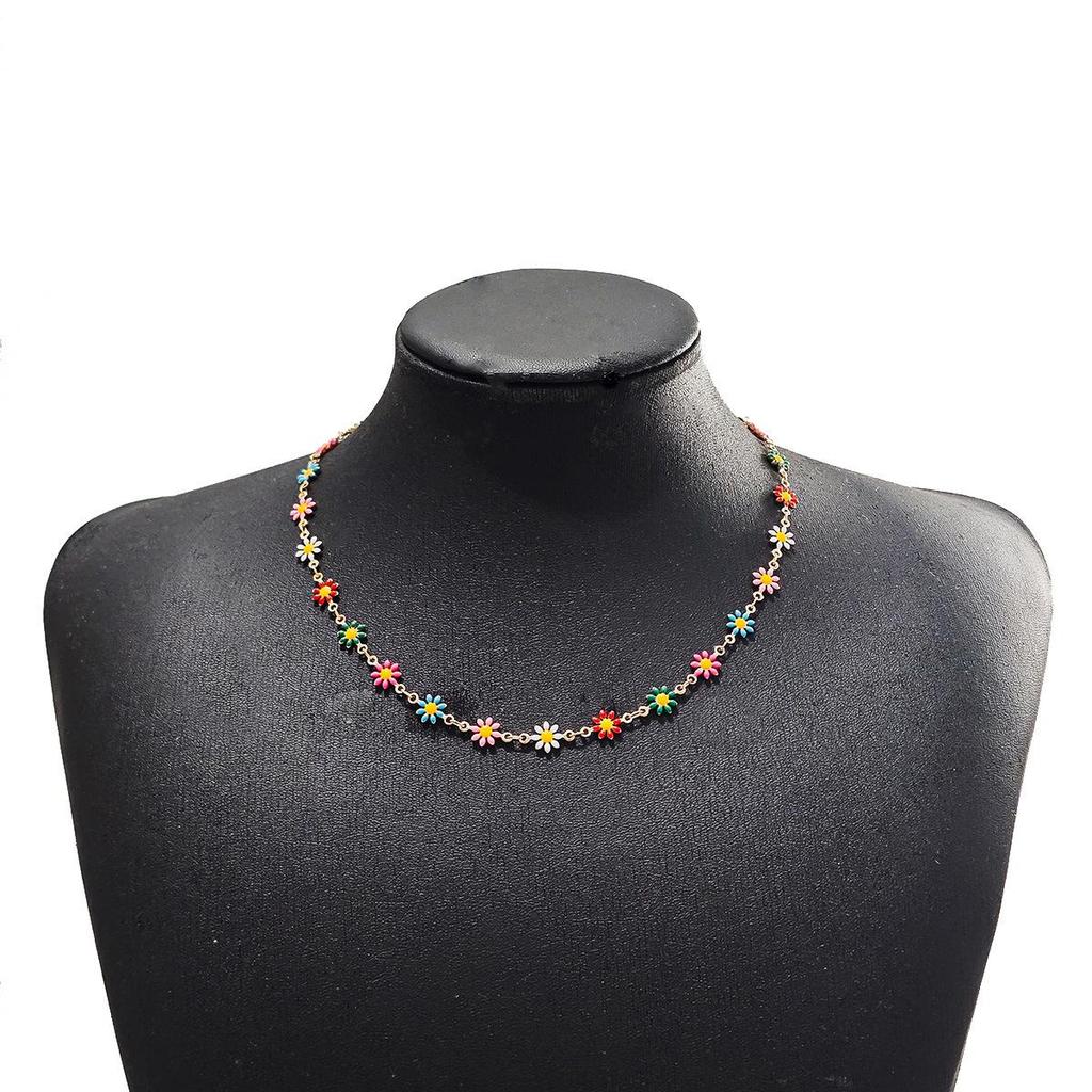 Dopamine Fresh Butterfly & Daisy Forest Necklace and Bracelet Set for Women