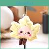 Cute Leaf Plush Keychain With Smile Face For Bag Decoration And Gift