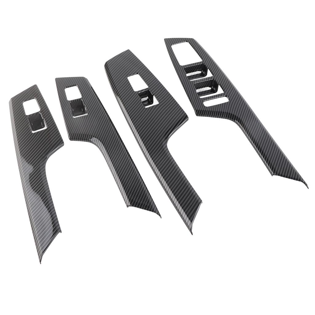 Car Interior Door Armrest Window Switch Panel Cover Trim Carbon Fiber Style Replacement for Kia EV6