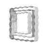 MDNG Wavy Square Perforated Mousse Rings Set