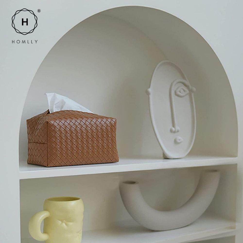 Homlly Leather Tissue Box Cover (X2PCS)