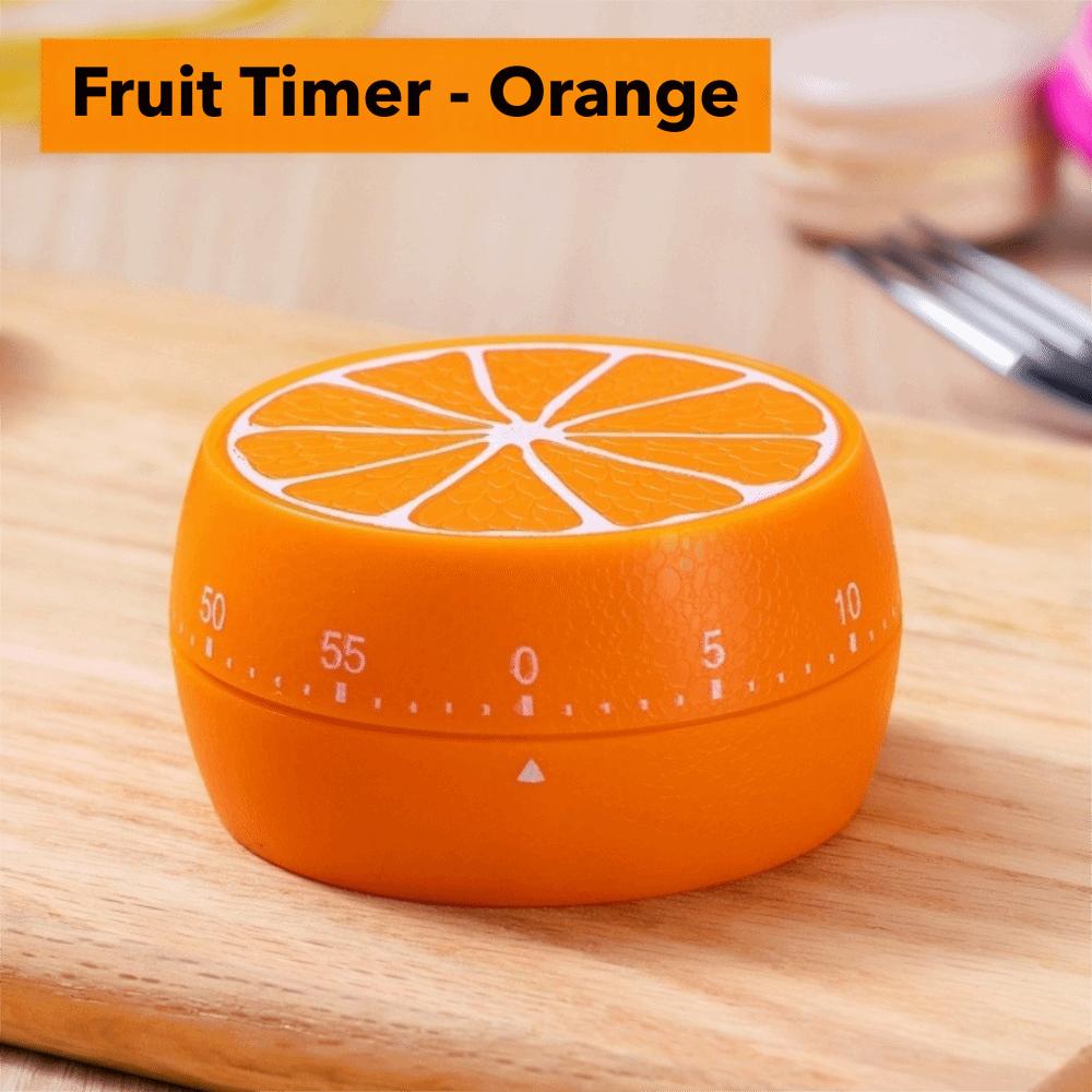 Fruit Shaped Mechanical Timer Electronic Alarm Mechanical Countdown Cooking Timer Manual Operation Magnetic Design