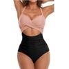 Women's Sexy Hollow Out One-Piece Swimsuit - Backless, Lace-Up Bodycon Bikini