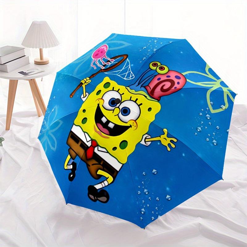 1pc SpongeBob Automatic Open/close, All-Season Portable Folding Umbrella for Women & Men, Travel, Everyday, Events - Durable Frame Yy250809177