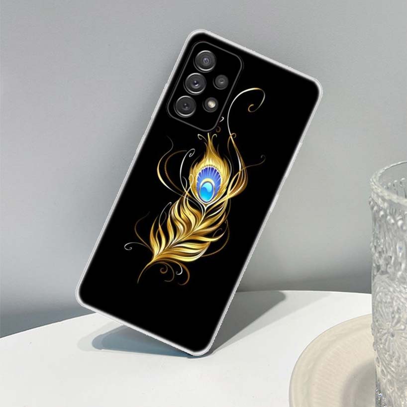 Bird Peacock Feather Phone Case For Samsung Galaxy A13 A14 A15 A16 A17 A53 A54 A55 A56 A57 A33 A34 A35 A36 A37 A23 A24 A25 A26 G