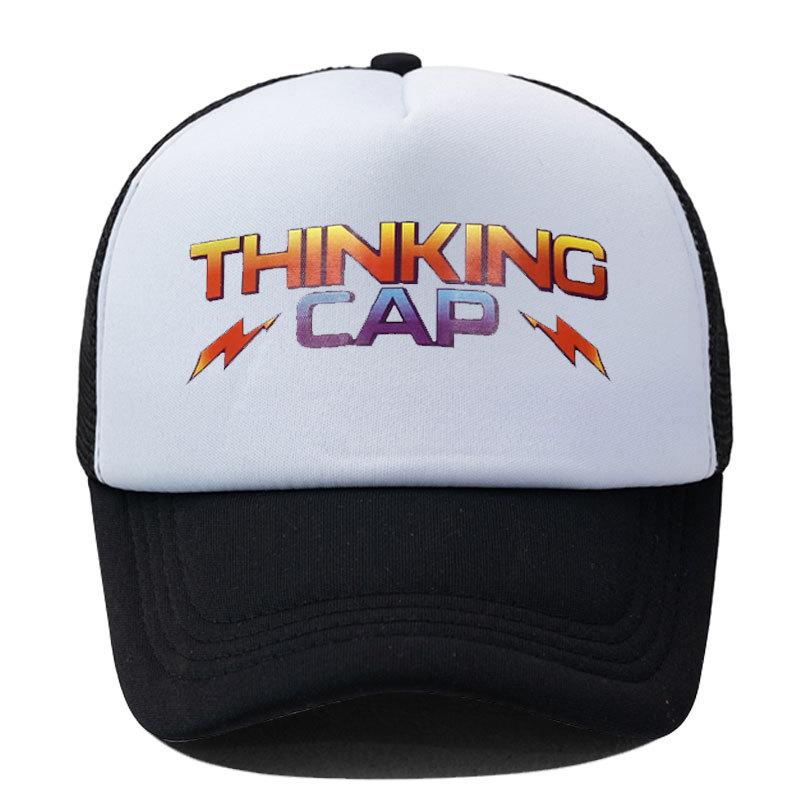 Mlfo Thinking Cap Printed Mesh Baseball Cap Outdoor Mesh Baseball Cap Casual Trucker Hat Unisex Casual Fashion Item