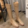 Autumn and Winter Fashion Boots Pointed Thick-heeled Knight Boots Mid-high Boots Women