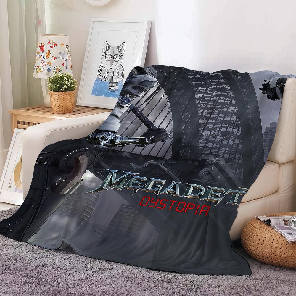 M-megadeth Band Blanket Warm And Soft Suitable For Bedroom Living Room Sofa Bed Office Travel Camping