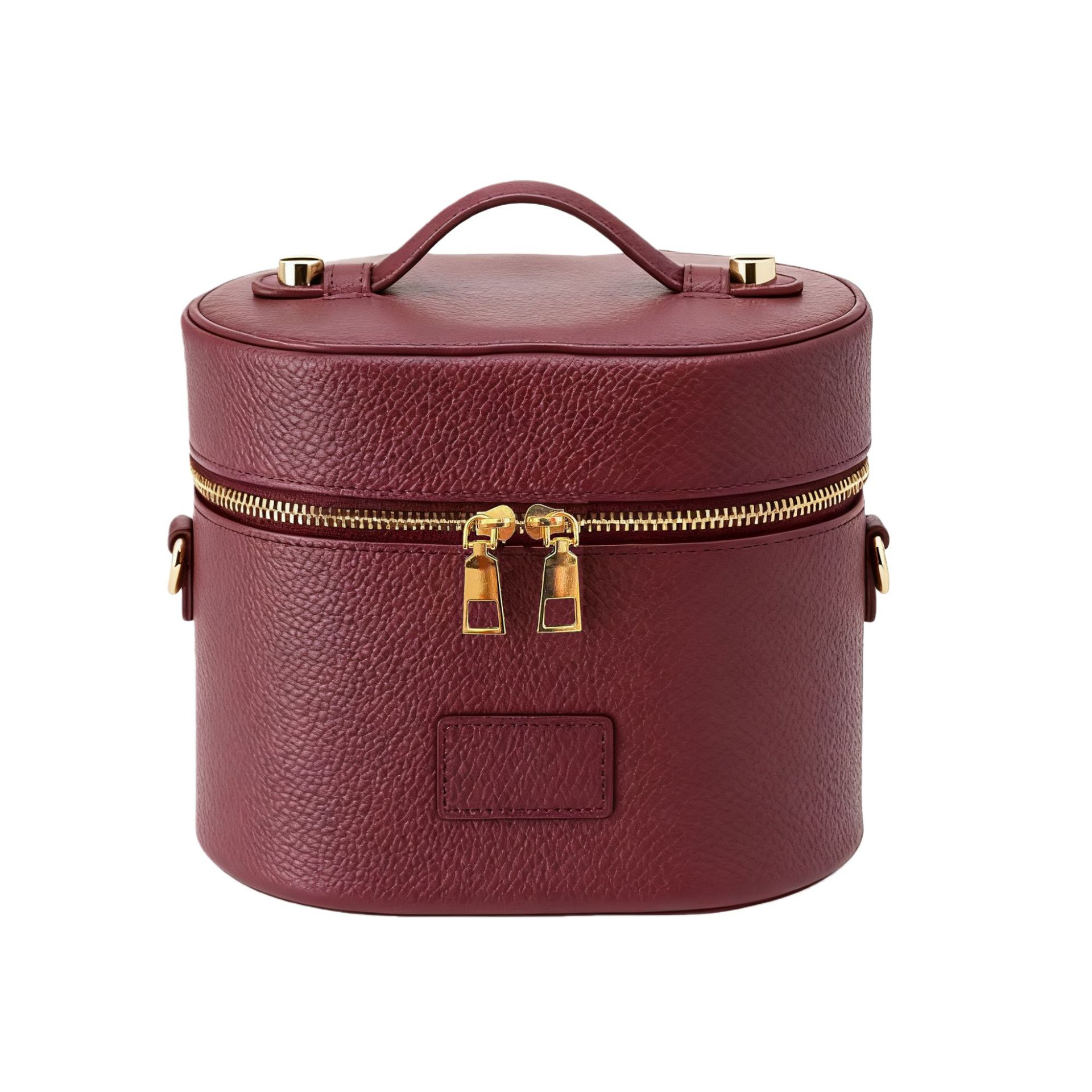 

Косметичка 2026 Проста Портативна Портативна Велика Місткість Шкіра ПУ Дорожня Розділювач Косметичка Height 19*length 20*14 width бордовий