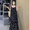 Summer Fashion and Thin Design Floral Butterfly Suspender Dress Temperament Set Sense Printing Two-piece Cardigan