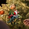 Hanging Decoration Santa Claus Ornament Acrylic Dinosaur Ornament  for Christmas Tree Mantel Decor