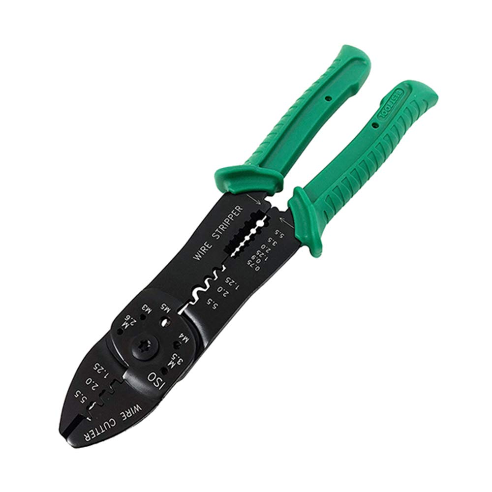 

Besttool WELL Electrical Pliers Bare Terminal Crimp Open Barrel Crimp Connected Terminal Crimp Machine Screw Cutting Cord Cutting Film Peeling