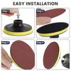 100/240pcs 4inch 100mm Sanding Paper Sanding Disc Pads Set 400-800 Grit Polishing  Flocked Sandpaper For Dremel Tool Accessories