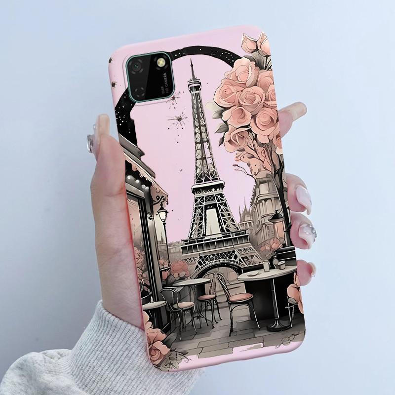 For Huawei Y5p Phone Case DRA-LX9 Butterfly Flower Girl Design Soft Silicone TPU Back Housing for Honor 9S HuaweiY5p Y 5p Covers