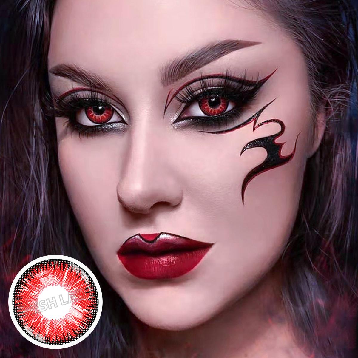 

FRESHLADY Colored Contact Lenses 2pcs 14.5mm Yearly Soft Cosmetic Lens for Cosplay, Halloween & Party Makeup