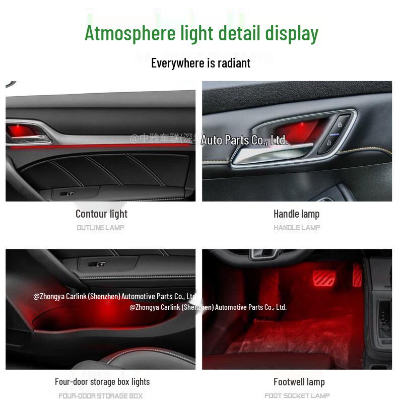 High-End 64-Color LED Car Interior Atmosphere Light – Hidden & Colorful Car Modification