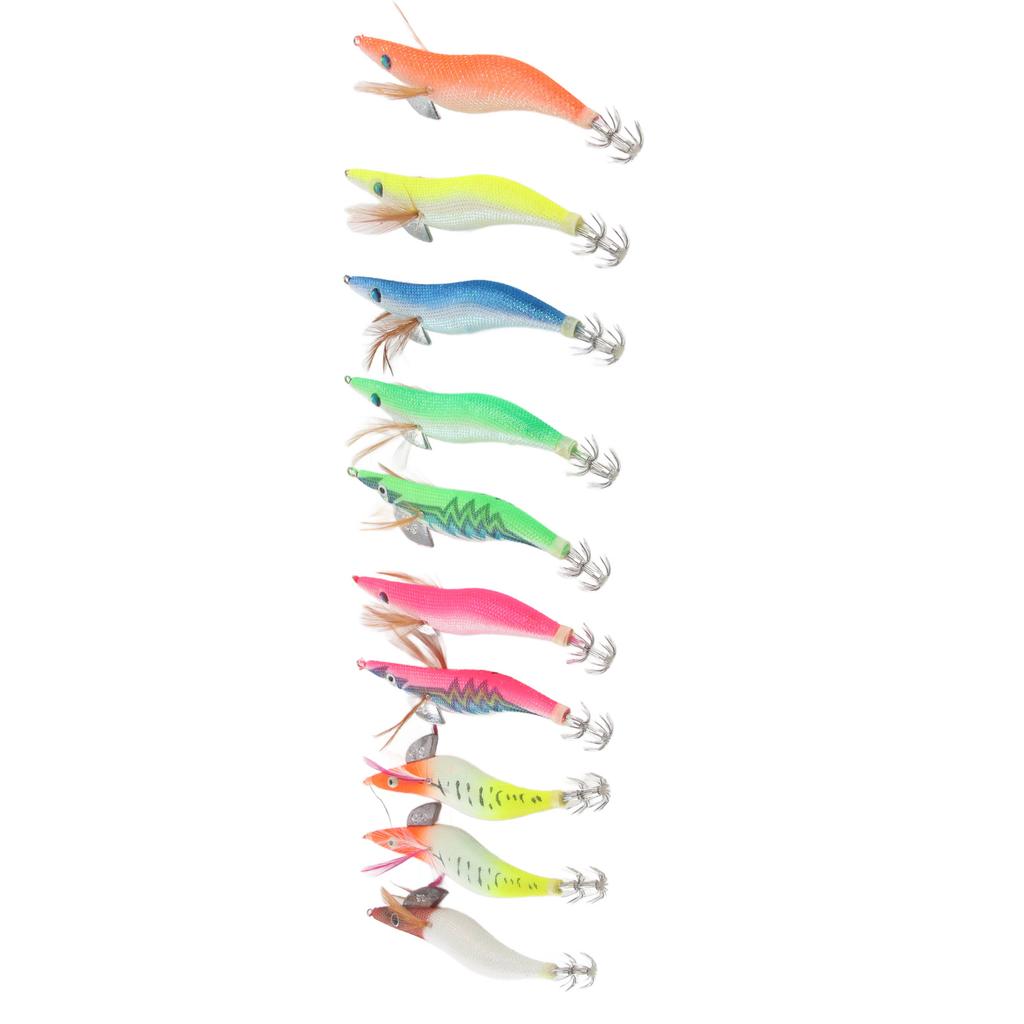 Hard Bait Luminous Squid Jig Sea Fishing Lure Shrimp Shaped Lifelike Saltwater Fishing Lures