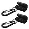 NABESHI Red Rod Holder, Rod Clip Keeper, for Car, Boat, Waist, Fishing Belt, Rod Holder, Bucket, 2-Piece Set (Black)
