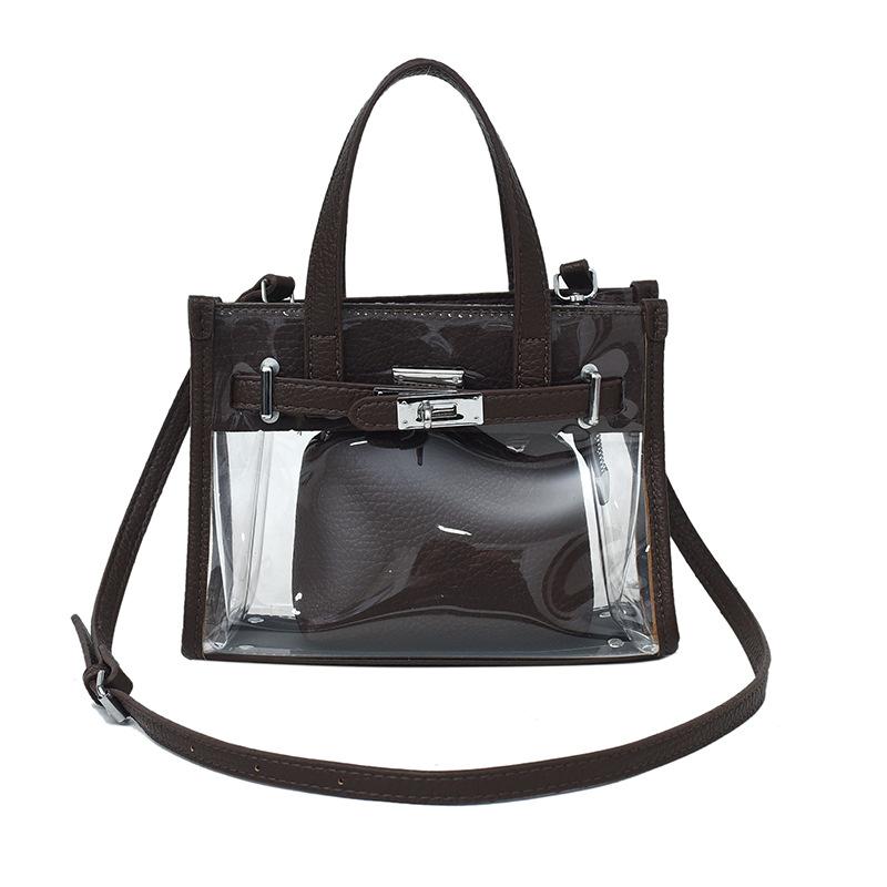 Spring and summer popular transparent bag women 2025 new Korean version of fashion niche versatile messenger mother and child jelly bag