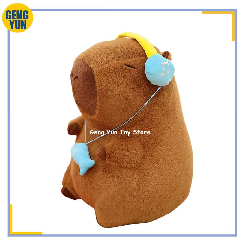 

Мультяшные милые наушники Capybara Magic Capybara Plush Doll 35/45/65 см Животные Плюшевые игрушки Мягкие куклы Дети День рождения Рождество Подарки 35cm