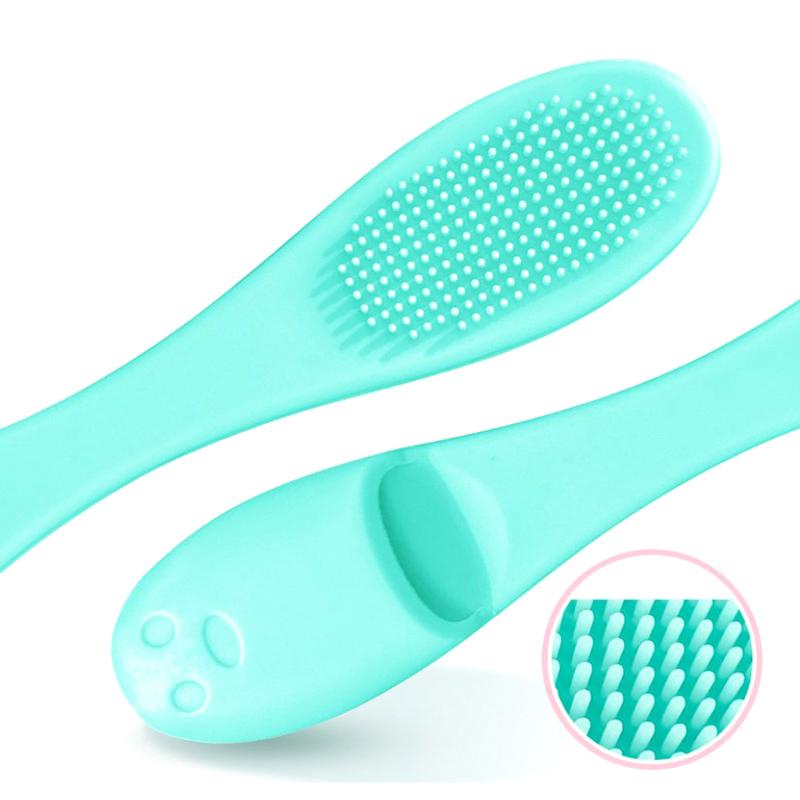 Perie de nas silicon pentru curățarea porilor faciale Perii portabile pentru puncte negre cu două fețe Instrument de curățare a frumuseții Scrub nazal facial